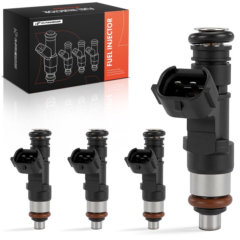 A-Premium APremium Set of 4 Fuel Injectors Compatible with Volkswagen Jetta 20042005 Jetta City 20072009 Golf 20032006 Golf City 20072010 Beetle 20042005 20082009 20L Replace 06A906031BS - Image 2