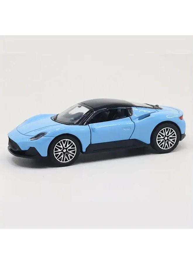 Grey Alloy Sports Car Model Toy Vehicle Gift Cake Decoration - Image 3