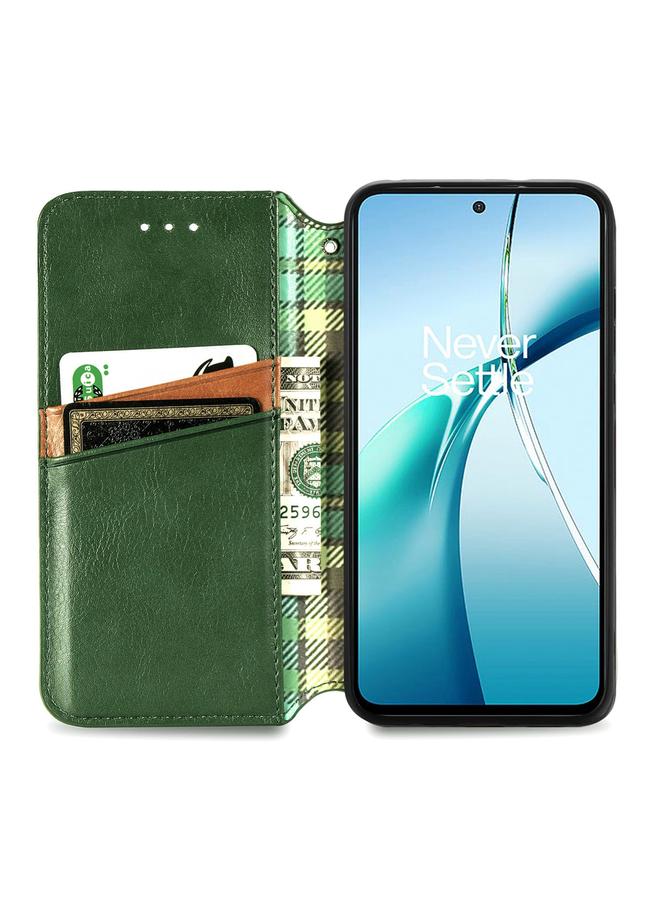 S-TOP Case For Nothing Phone 2a Plus Cubic Grid Pressed Magnetic Leather Phone Case - Image 3