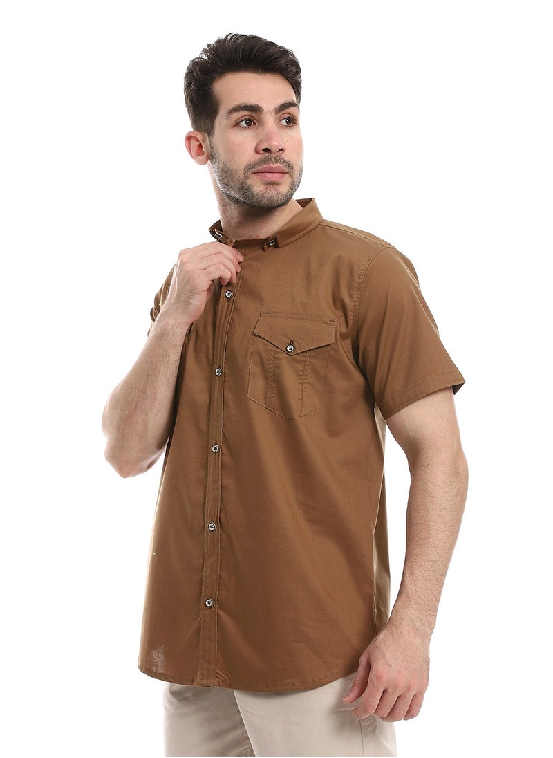 Caesar - Mens Casual Shirt With Half Sleeves - Image 1