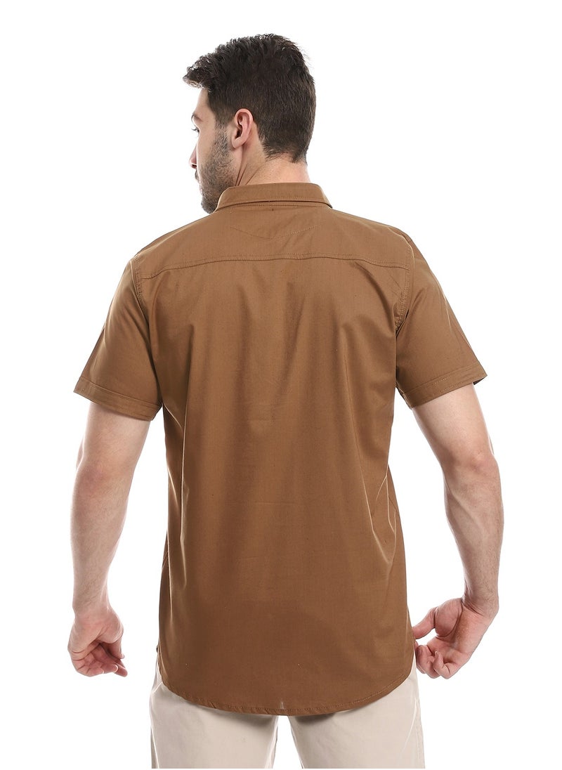 Caesar - Mens Casual Shirt With Half Sleeves - Image 1