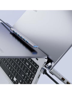 واي آند دي Aluminium USB 3.0 7 Port Hub Expander, hub, Ultra Slim Portable Data for MacBook, Laptop, PC, Mac Pro, Mini, iMac, Surface Pro and More  - Image 5