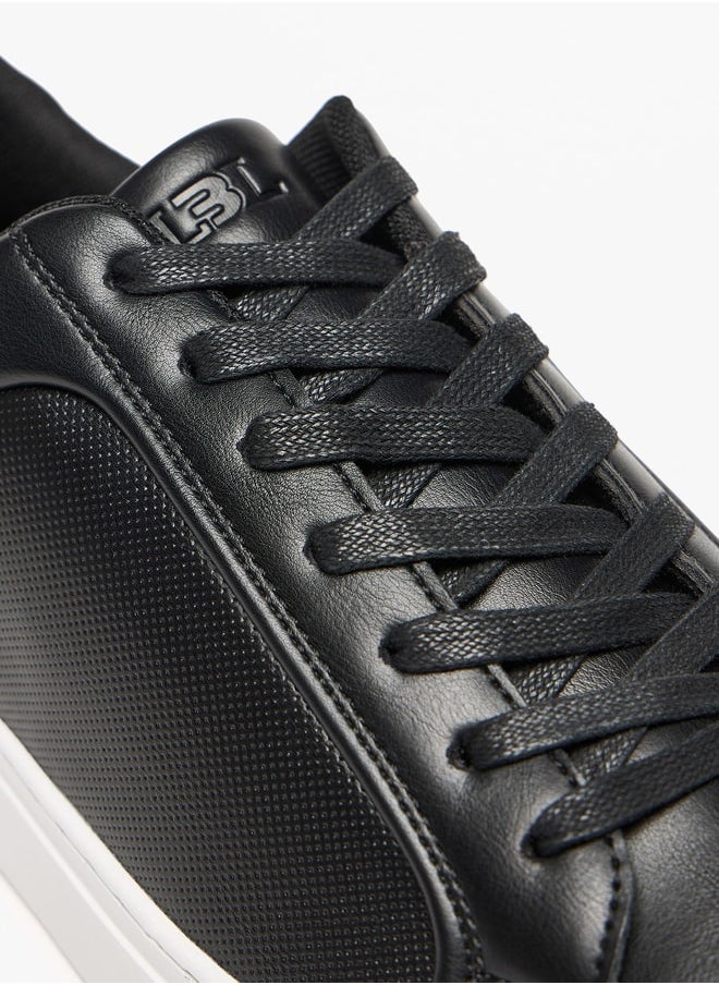 LBL by Shoexpress Solid Low Ankle Sneakers with Lace-Up Closure  - Image 5