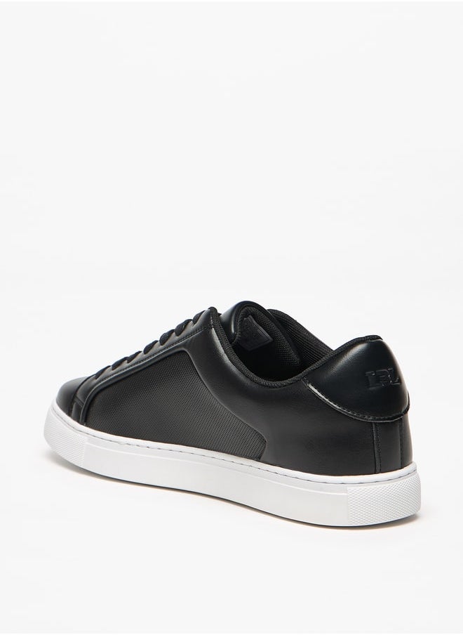 LBL by Shoexpress Solid Low Ankle Sneakers with Lace-Up Closure  - Image 2