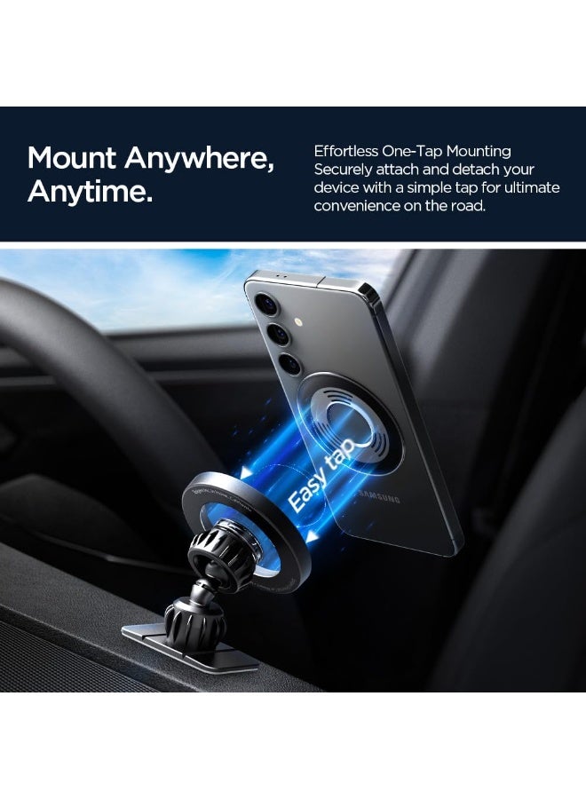 Spigen Car Mount for MagSafe Compatible iPhone & PixelSnap/Magnetic Cases 2-in-1 Air Vent Dashboard Phone Holder Extended Arm Strong Magnets 360 Degree Rotation Secure Lock MagFit MFT13-1 - Black - Image 3