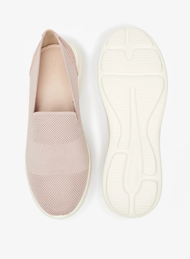 Flora Bella By Shoexpress Women's Textured Slip-On Sneakers