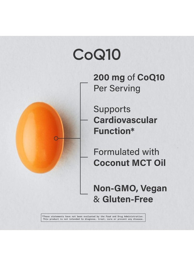 سبورتس ريسيرش Sports Research Vegan CoQ10 200mg مع زيت جوز الهند - معتمد نباتيًا، غير معدّل وراثيًا، خالٍ من الجلوتين - 90 كبسولة هلامية  - Image 2
