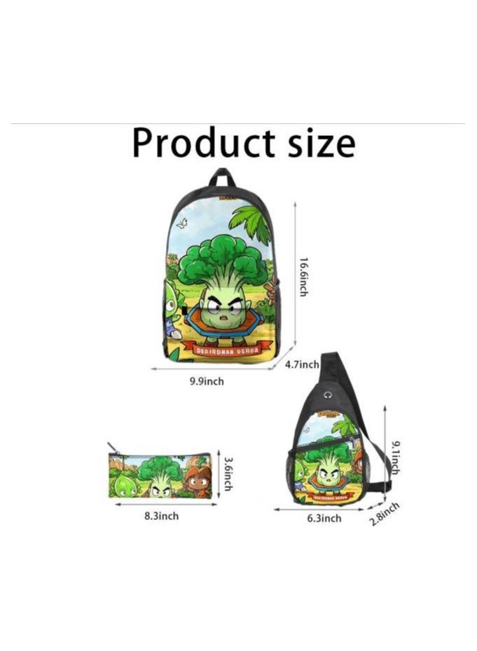 Universal cartoon new three-piece schoolbag - 1043