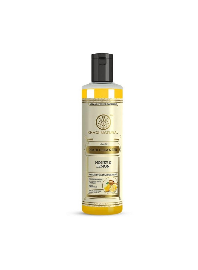 Khadi Natural Honey & Lemon Juice Hair Shampoo | Cleanser For Strong Hair | Herbal Shampoo For Lifeless Hair | Paraben & Sulphate Free | Suitable For All Hair Types - Image 1