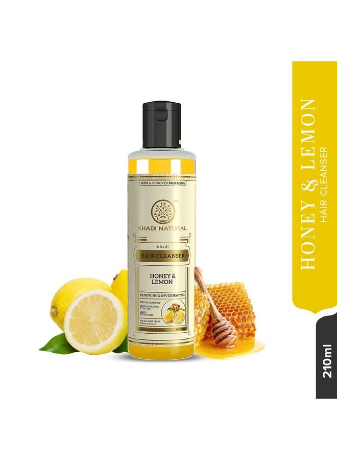 Khadi Natural Honey & Lemon Juice Hair Shampoo | Cleanser For Strong Hair | Herbal Shampoo For Lifeless Hair | Paraben & Sulphate Free | Suitable For All Hair Types - Image 2