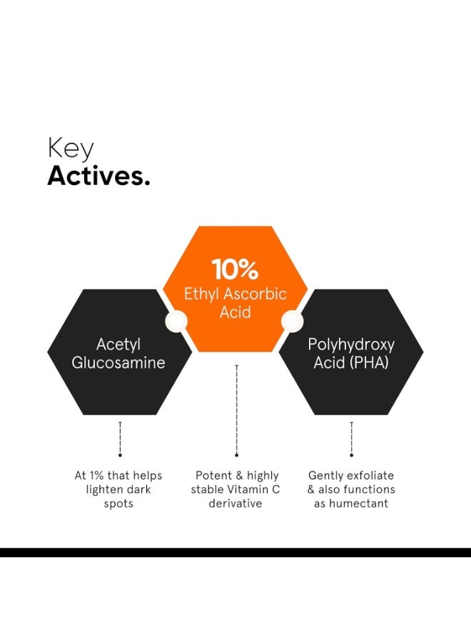 Minimalist 10% Vitamin C Serum – Brightens & Illuminates Skin, Hydrates, Suitable for All Skin Types, 30ml - Image 3