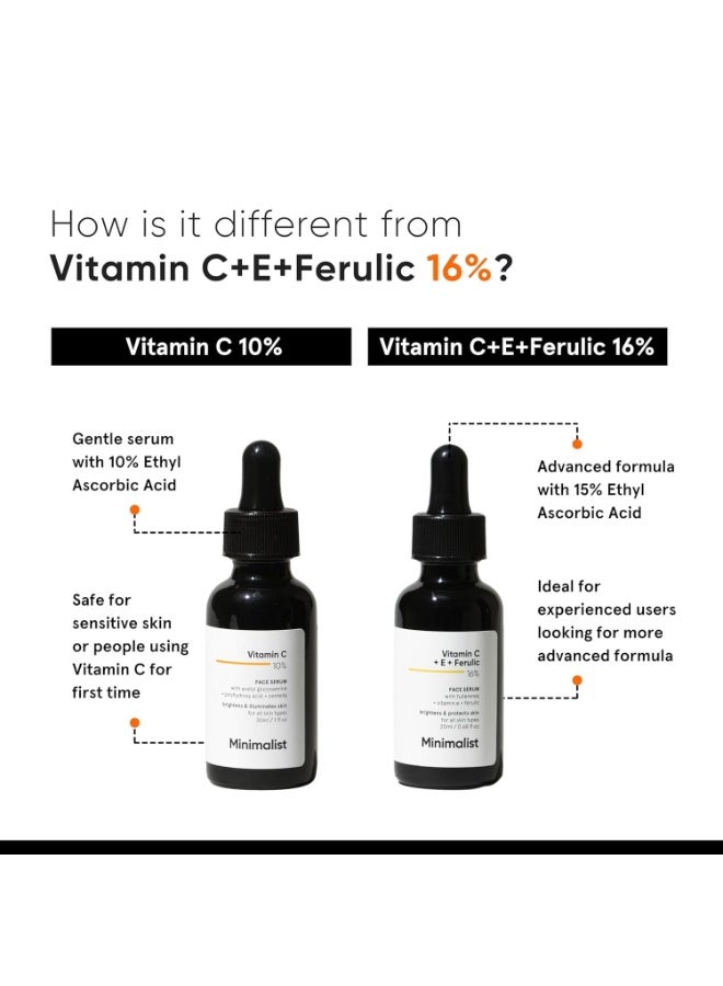 Minimalist 10% Vitamin C Serum – Brightens & Illuminates Skin, Hydrates, Suitable for All Skin Types, 30ml - Image 5
