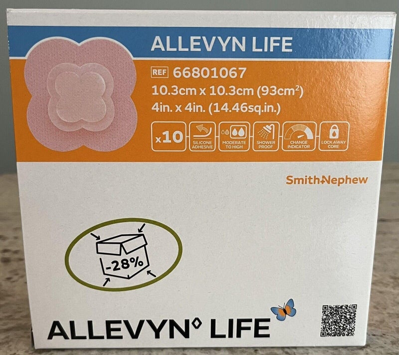Smith&nephew Smith+Nephew ALLEVYN Life Wound Dressing, 4" in X 4" in Box of 10 - Image 1