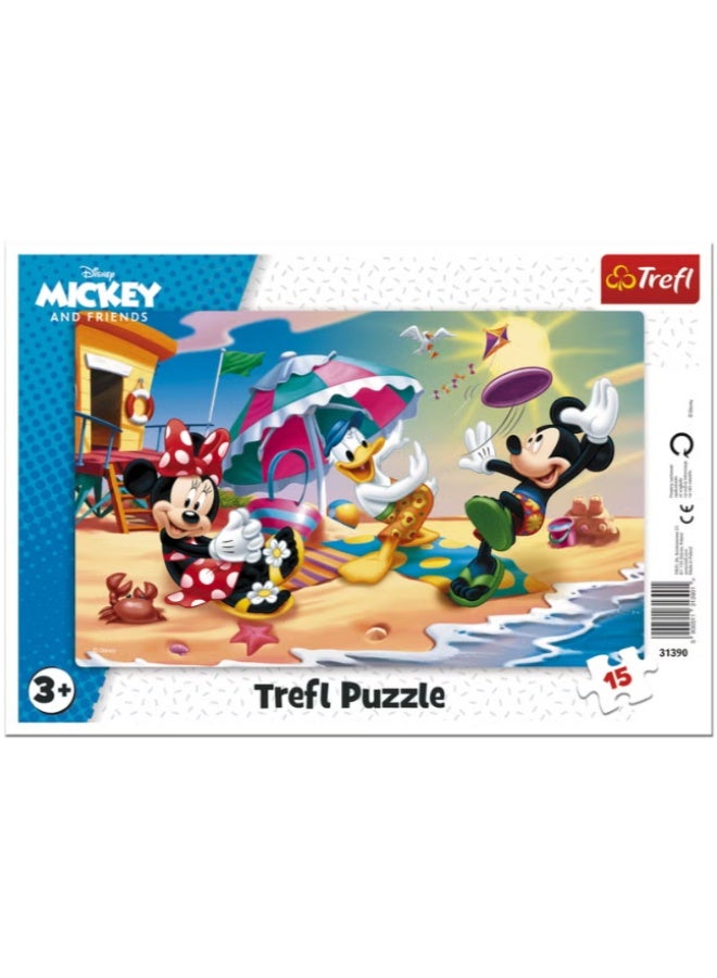 Trefl Disney Characters Play on the Beach Puzzle - 15 Pieces - Image 2