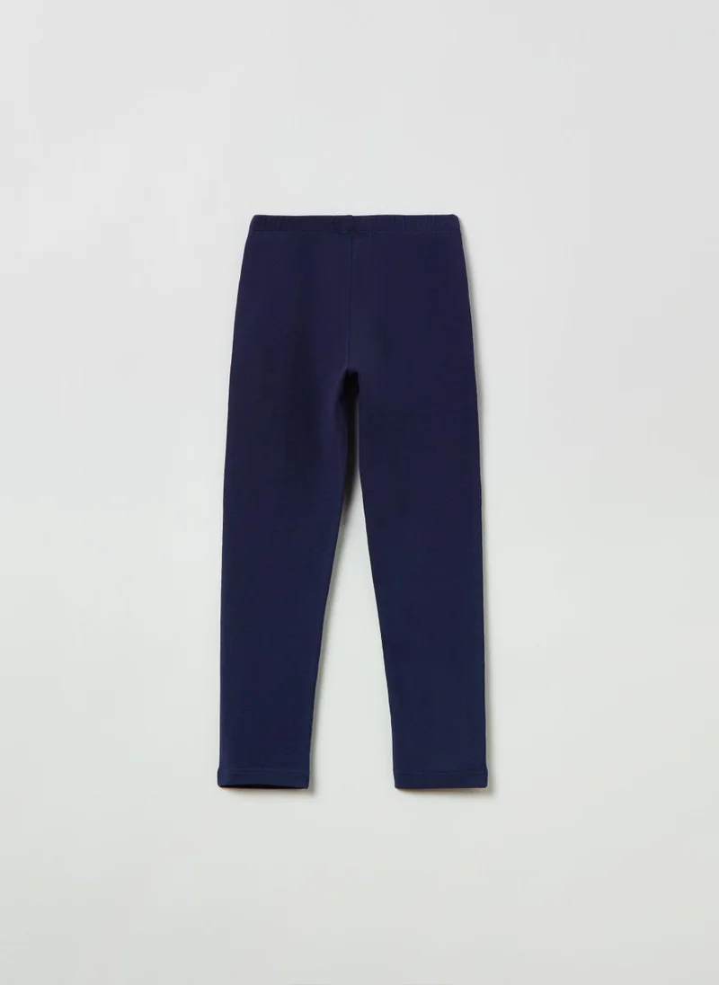 او في اس OVS Stretch Cotton Leggings With Diamantés