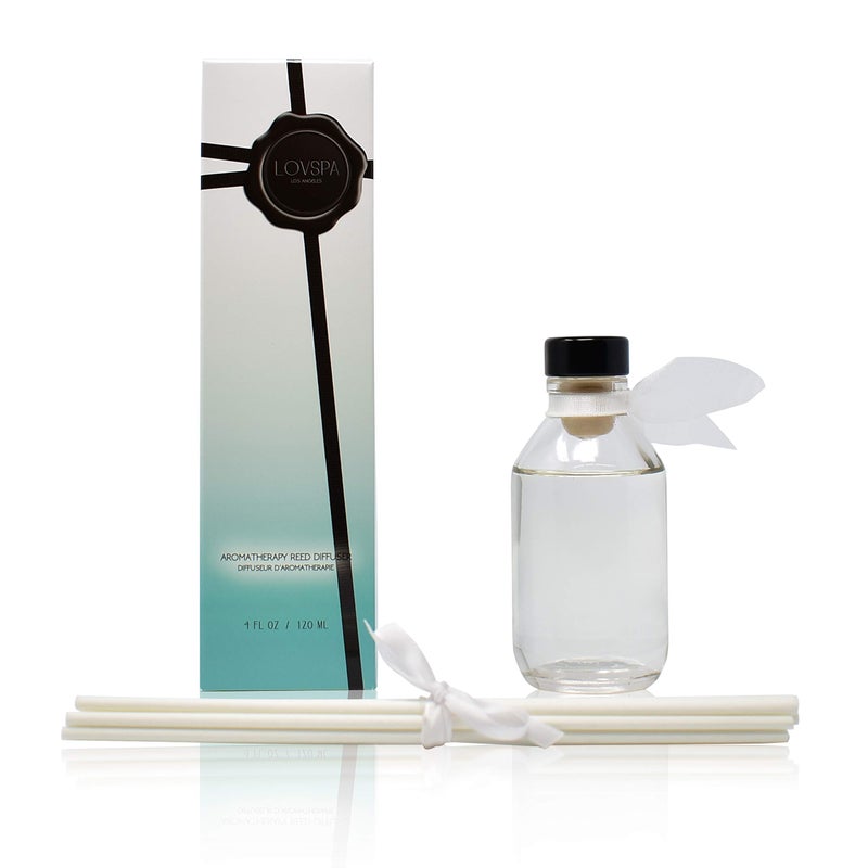 LOVSPA Reed Diffuser Set, Summer Linen Scented Oil Diffuser with Sticks, Home Fragrance Accessories for Bathroom Shelf Decor, Aroma Diffusers for Home or Office Desk, USA Made - Image 3