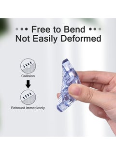 KASTWAVE Door Knob Wall Shield 4 Pack Quiet Wall Protector for Door Handle Transparent Square Soft Rubber Wall Protector Self Adhesive Door Handle Bumper  - Image 2