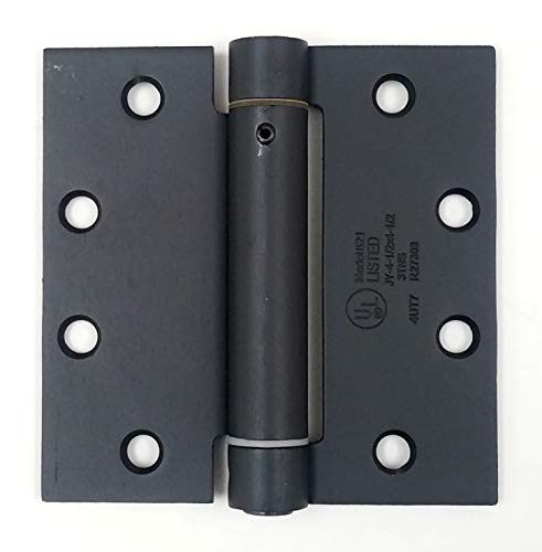 Hinge Outlet 4.5 Inch Square Spring Hinges – Commercial Grade, Adjustable Self-Closing Door Hinges for Quiet, Secure Closing (Oil Rubbed Bronze, 2 Pack) - Image 1