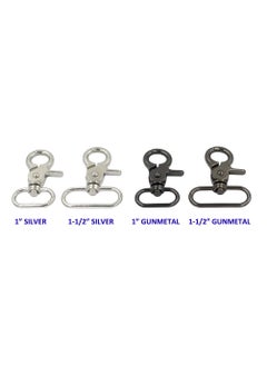 SHOPEE SHOPEE 4pcs Lobster Claw Clasps Swivel Lanyards Trigger Swivel Snap Hooks Strap for DIY Bags Art Crafts Jewelry Findings Keychain Key Rings Connector(1" Silver)  - Image 3