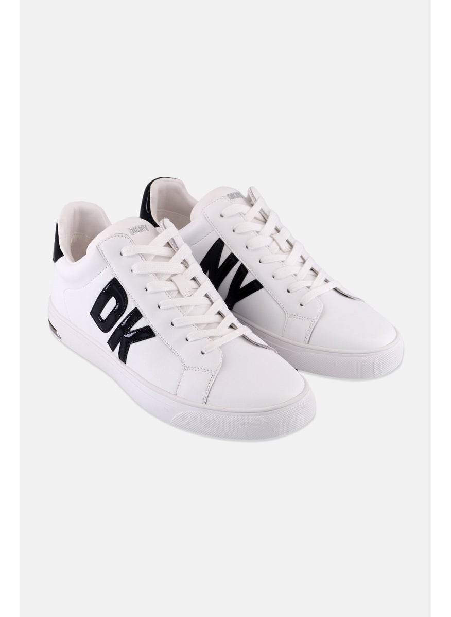 DKNY Women Medium Abeni Lace Up Casual Shoes, White  - Image 1