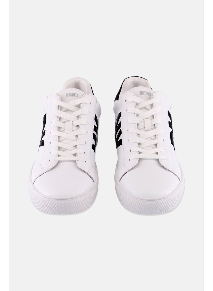 DKNY Women Medium Abeni Lace Up Casual Shoes, White  - Image 4