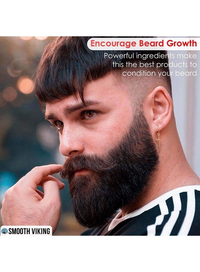 Smooth Viking Beard Care Smooth Viking Beard Balm for Men - Strong Hold Beard Styling Balm with Essential Oils & Beeswax - Beard Care Formula to Boost Healthy Beard & Mustache Growth, 2oz - Image 2