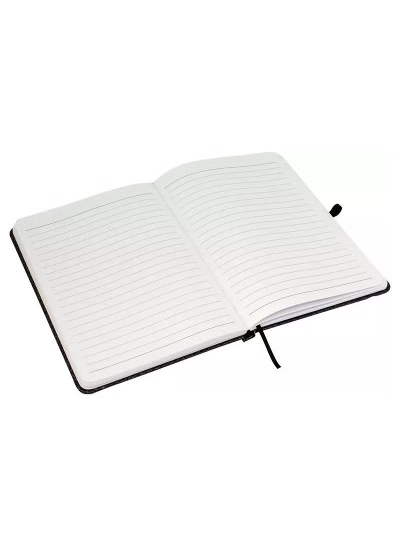Generic A5 Lined Hardcover Executive Notebook – Black Faux Leather Journal with Ruled Pages | Elastic Band – Durable Writing Notebook for Office | School, Business | and Personal Use Pack of 1 (Black)  - Image 2