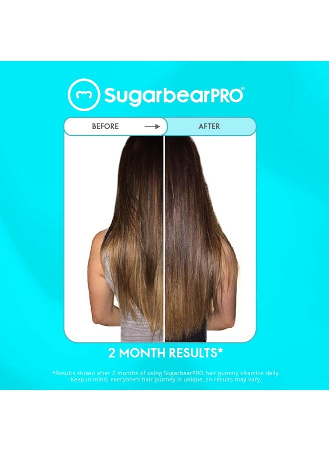 SugarbearPRO - Sugarbear Hair Vitamin Gummy 4 Month Supply Extra Strength Biotin 6000mcg, Growth for Men & Women, Vegan Vitamin B12, MSM, Inositol, Omega 3, Elderberry, Certified Kosher, Halal, Cruelty-Free - Image 1