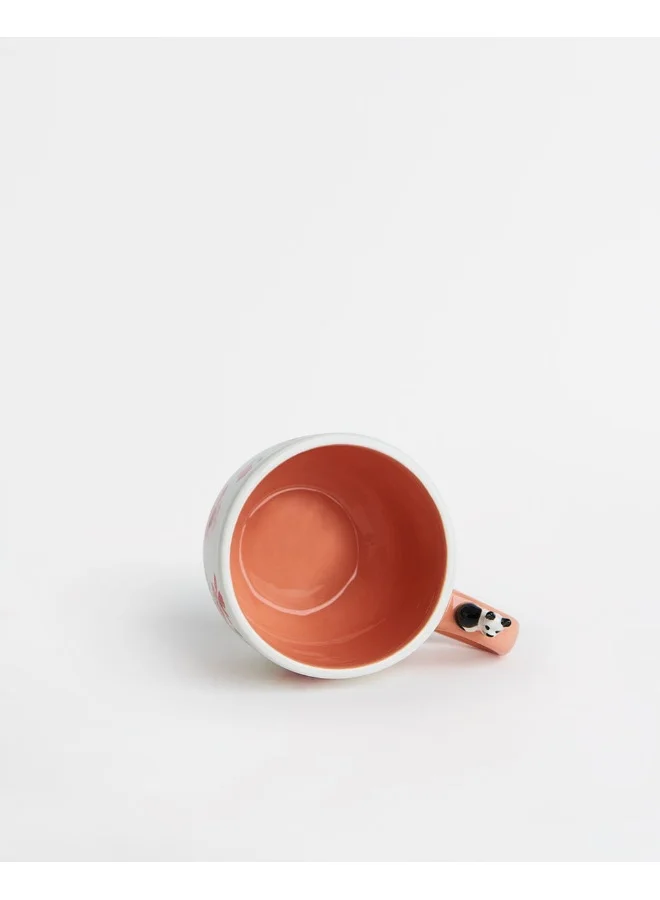 Chumbak Peeping Doggo Floral Mug, Pink