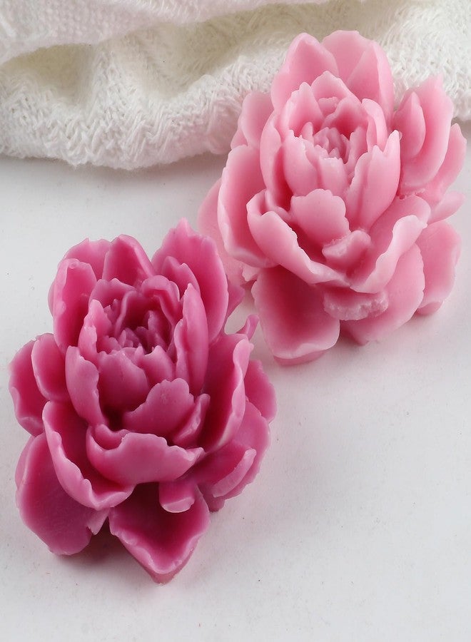 XIAOSHUI Peony Flower Silicone Mold Peony Candle Molds Peony Flower Mold for Candle Making Aromatherapy Gypsum Candles Candle Home Decoration - Image 5