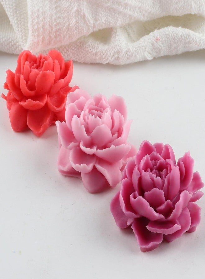 XIAOSHUI Peony Flower Silicone Mold Peony Candle Molds Peony Flower Mold for Candle Making Aromatherapy Gypsum Candles Candle Home Decoration - Image 3