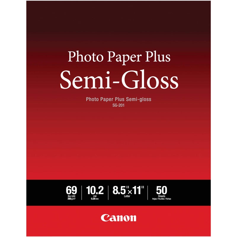 Canon Photo Paper Plus Semi-Gloss Letter Size (50 Sheets) (Sg-201 Ltr)