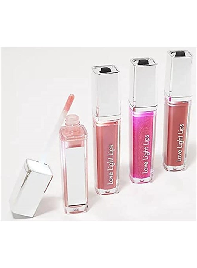 Love Light Lips لمعان شفاه مضيء مع مرآة - 4 ألوان لذيذة |هدية|عطلات|عيد الميلاد|زفاف - Image 1