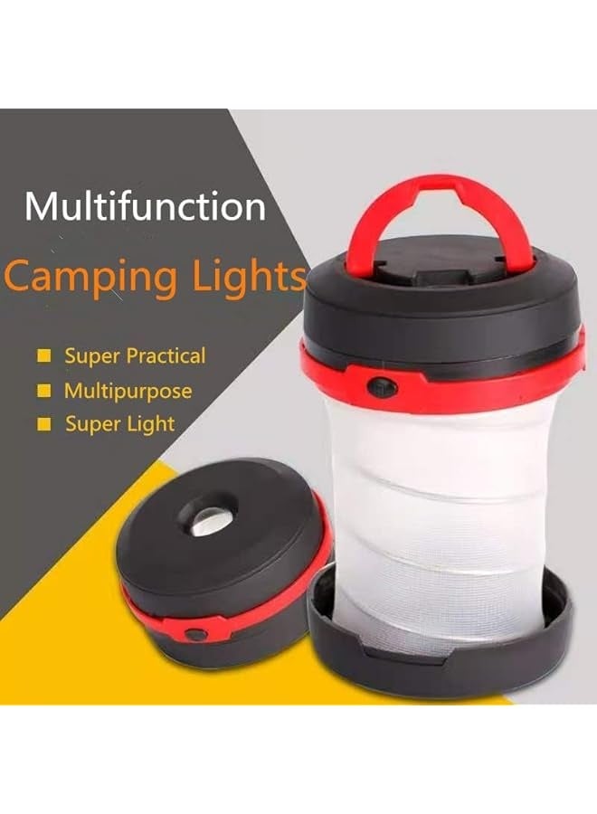 erorex (2Pack) Collapsible LED Camping Lantern Battery Operated(3AA Batteries)Camping Light Flashlight Portable Lamp Camping Accessories for Emergency Power Outage Hiking & Camping Tent Outdoor - Image 3