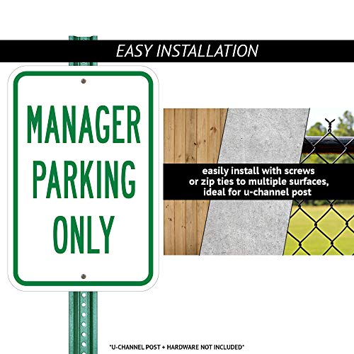 SignMission Reserved Parking for Assistant Manager Unauthorized Vehicles Towed Away (With Car Tow Graphic) | 12" X 18" Heavy-Gauge Aluminum Rust Proof Parking Sign | Protect Your Business | Made in The USA - Image 2