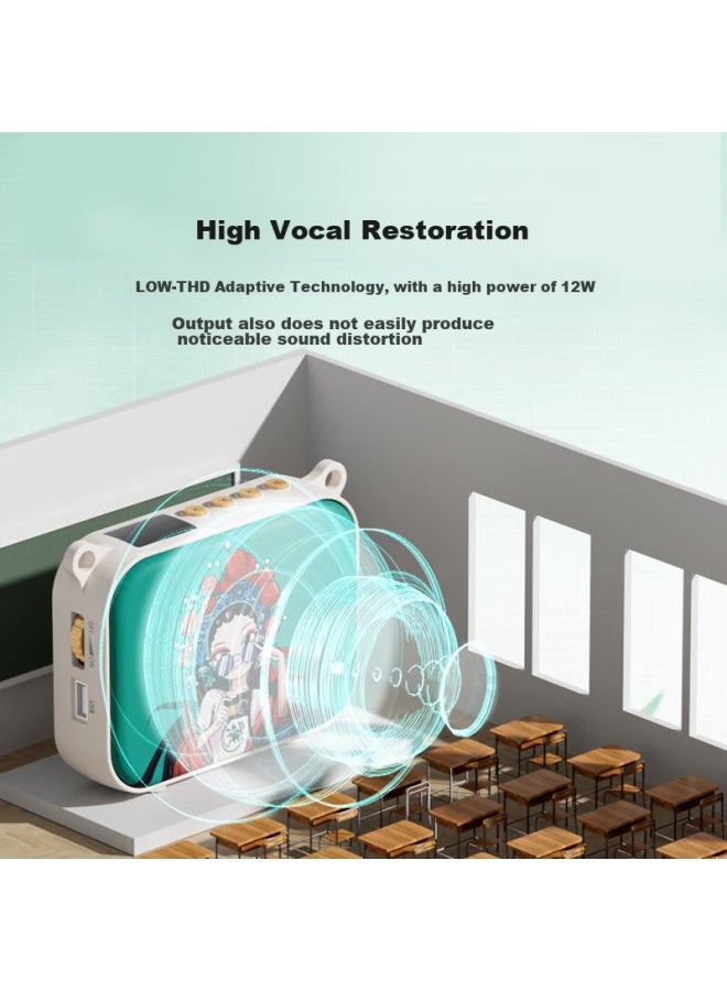 TAKSTAR E30set Small Flower Girl And Bee Amplifier, Teacher-specific Tour Guide Loudspeaker, Waist-mounted Chinese-style Bluetooth Small Speaker, Megaphone, Classroom Microphone, Wired Version - Image 5