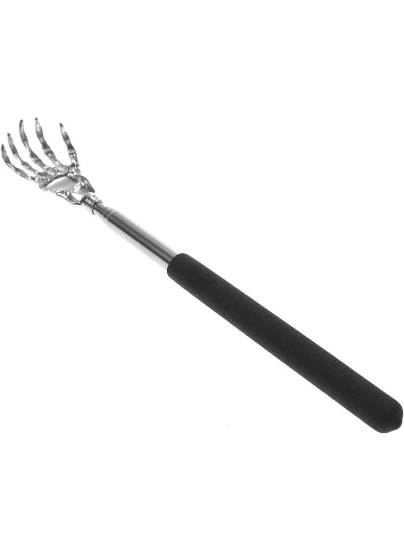 KHAJUL 2 Pcs Stainless Steel Back Scratcher , Telescopic and Extendable Itch Relief Massager for Long Reach Scratching (Black) - Image 4