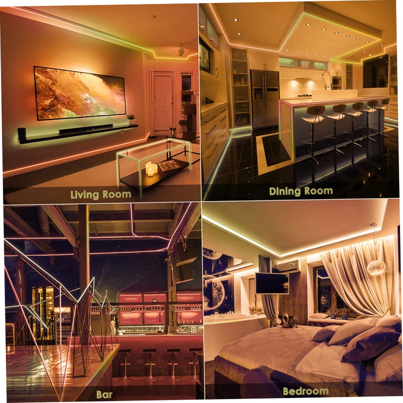 شريط LED نيون مرن مقاوم للماء 12 فولت 5050 مع 300 ضوء لتزيين الديكور الداخلي والخارجي DIY - Image 4