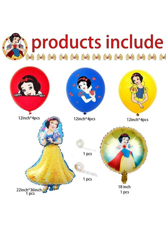Generic - Snow White Theme Party Decoration Balloon Garland Set Princess Birthday Party Suppliesprincess Shape Foil Latex Balloons For Snow White Party Princess Party Decorations Kids Baby Shower Birthday - Image 1