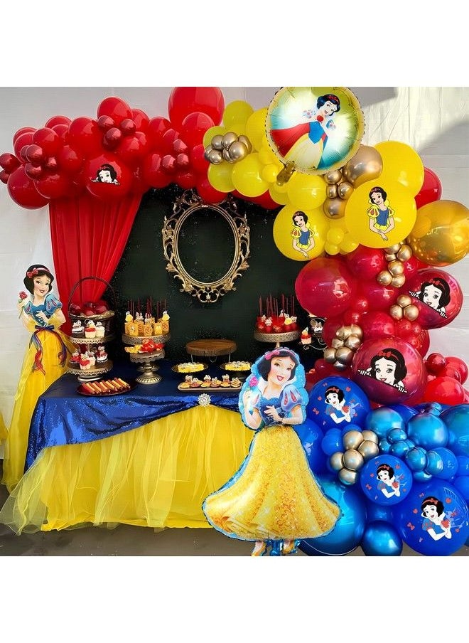 Generic - Snow White Theme Party Decoration Balloon Garland Set Princess Birthday Party Suppliesprincess Shape Foil Latex Balloons For Snow White Party Princess Party Decorations Kids Baby Shower Birthday - Image 1