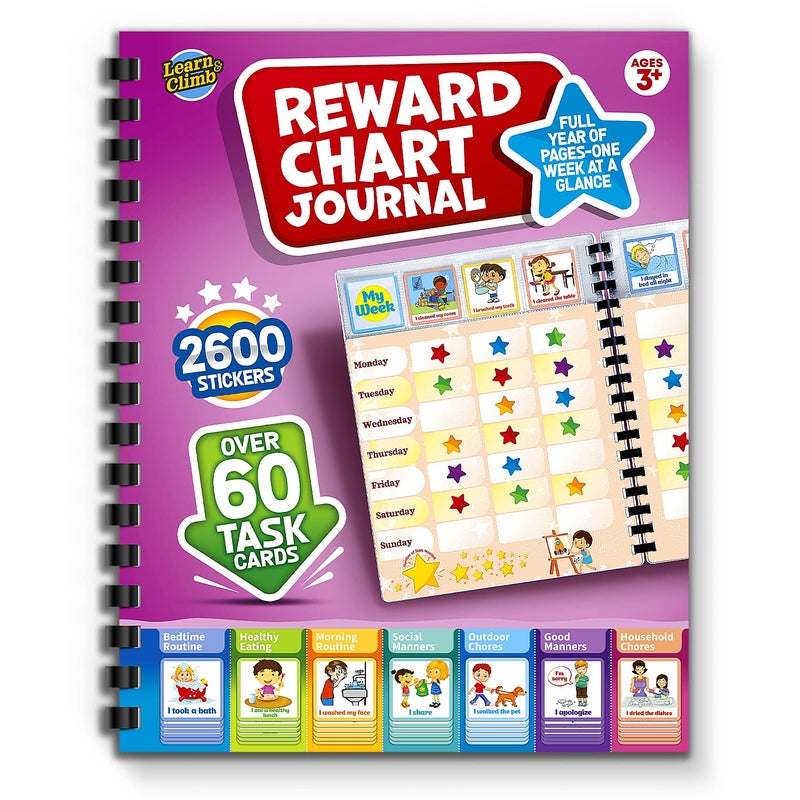 Learn & Climb Reward & Behavior Journal for Kids - Weekly Chart - Image 1
