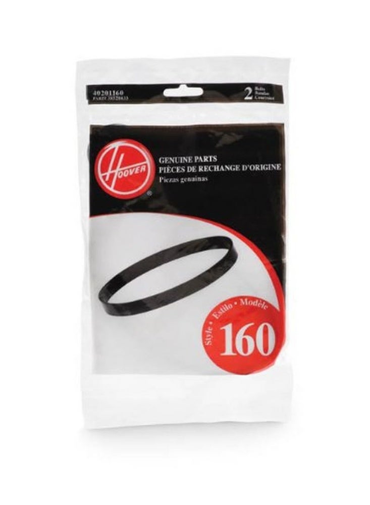 Hoover WindTunnel Agitator Vacuum Belt, Pack of 2, Style 160, Item # 38528033, Belt Replacement for Use in Select Hoover WindTunnel Vacuum Cleaner Models 38528033 black - Image 1
