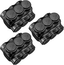 Copkim 3 Pcs Black Multi Cable Connector, 3 Wire Ports Connectors, Dual Sided Entry, Pre Filled with Oxide Inhibitor - Image 1