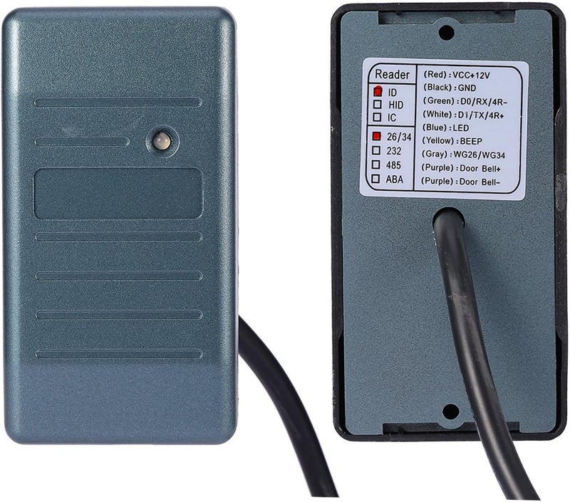 Sorandy 125KHz Access Control Reader, Fully Sealed Access Control Reader, LED Indicator Security with Wiegand 26 34 Output, Ideal for EM ID Card Security System - Image 1
