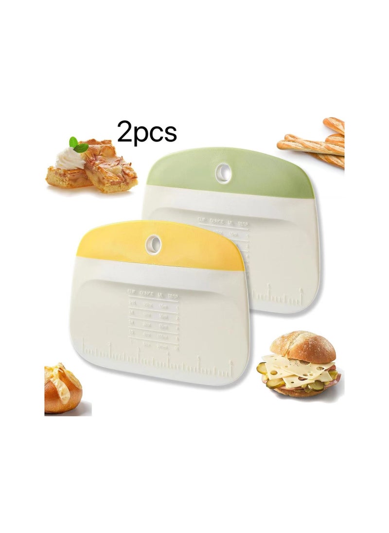 Generic 2PCS Bowl Scraper, Little Cook Bench Dough Bread Scraper, Premium Plastic Dough Cutter, Multipurpose Kitchen Food Scraper for Bread, Dough, Pastry, Cake, Baking and Cooking  - Image 1