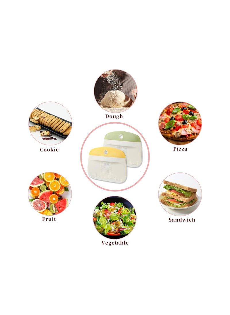 Generic 2PCS Bowl Scraper, Little Cook Bench Dough Bread Scraper, Premium Plastic Dough Cutter, Multipurpose Kitchen Food Scraper for Bread, Dough, Pastry, Cake, Baking and Cooking  - Image 4