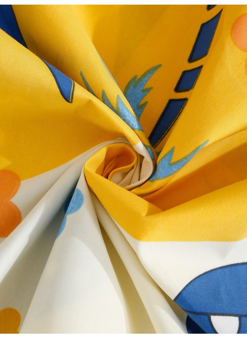 BREVARD BREVARD Glacecotton Single Duvet CoverRajai CoverBlanket Cover with Zipper 60x90 Inches Yellow  - Image 3