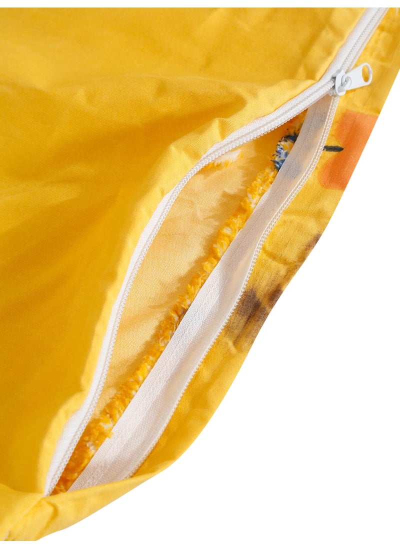 BREVARD BREVARD Glacecotton Single Duvet CoverRajai CoverBlanket Cover with Zipper 60x90 Inches Yellow  - Image 5