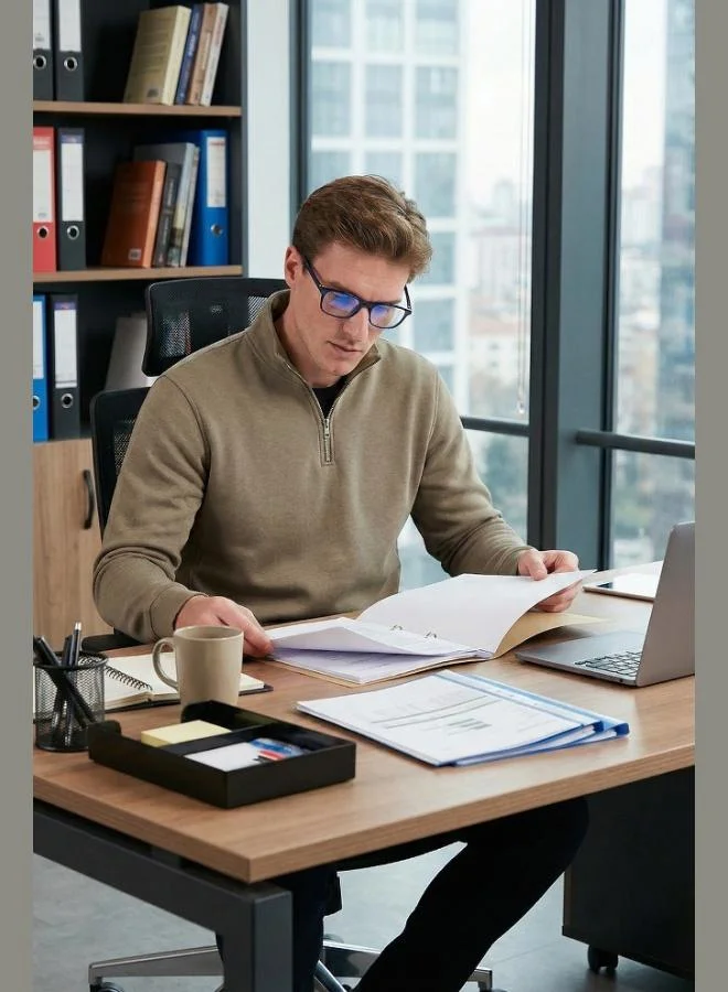 Buratti  Buratti Cotton Regular Fit Half Zipper Stand Collar Sweat Men's SWEAT 59052592 for Men | Best Price UAE