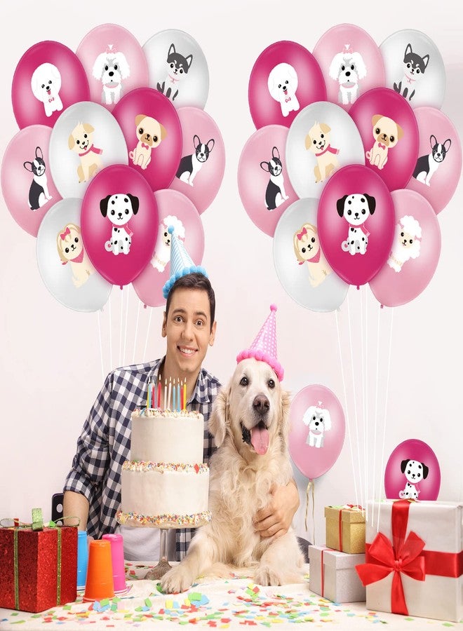 Threan 36 Pieces Puppy Balloons - 12 Inch Dog Balloons Birthday Decorations Animal Dog Theme Party Supplies Latex Print for Baby Shower Pets Party Decorations(Cute Style) - Image 4
